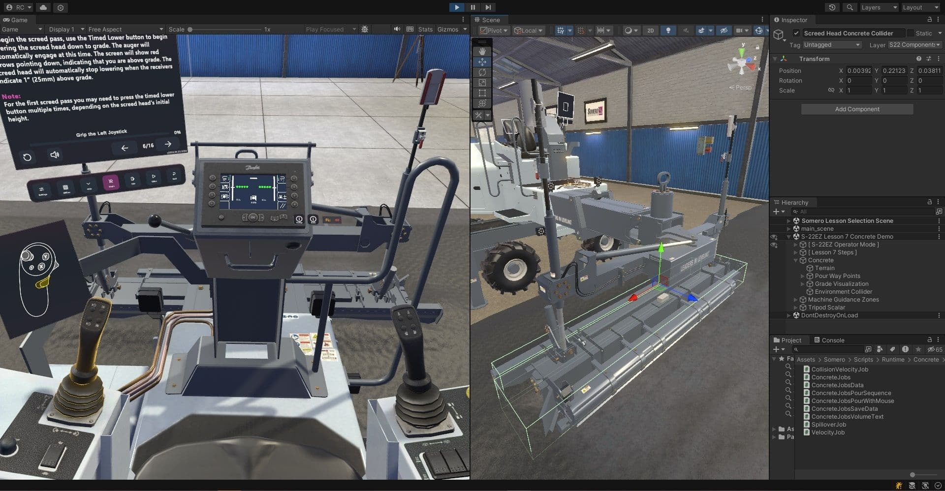 “Developer’s screen showing colliders in action”