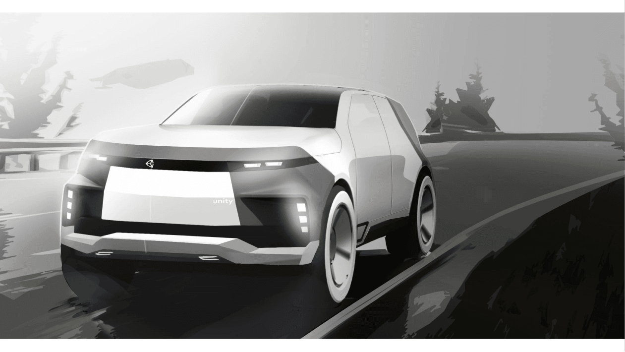 generic metal suv car frame created in unity