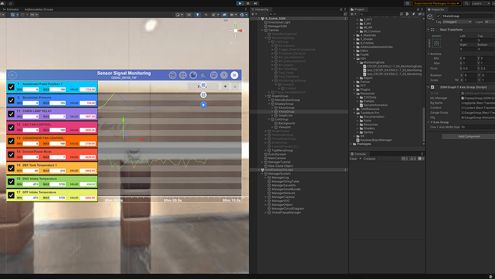 An image showing the execution of Sensor Signal Monitoring