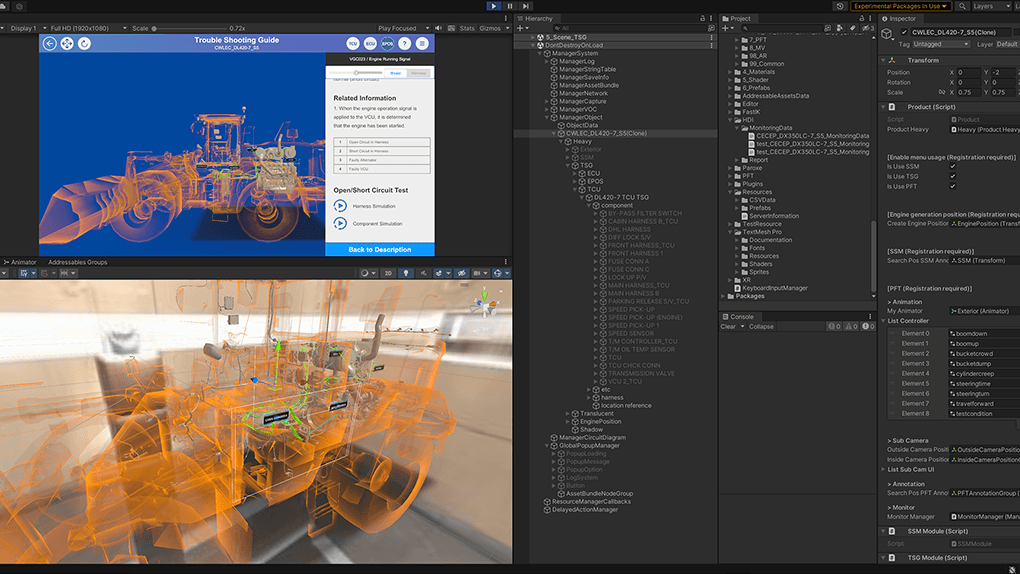 An image showing the execution of troubleshooting guide