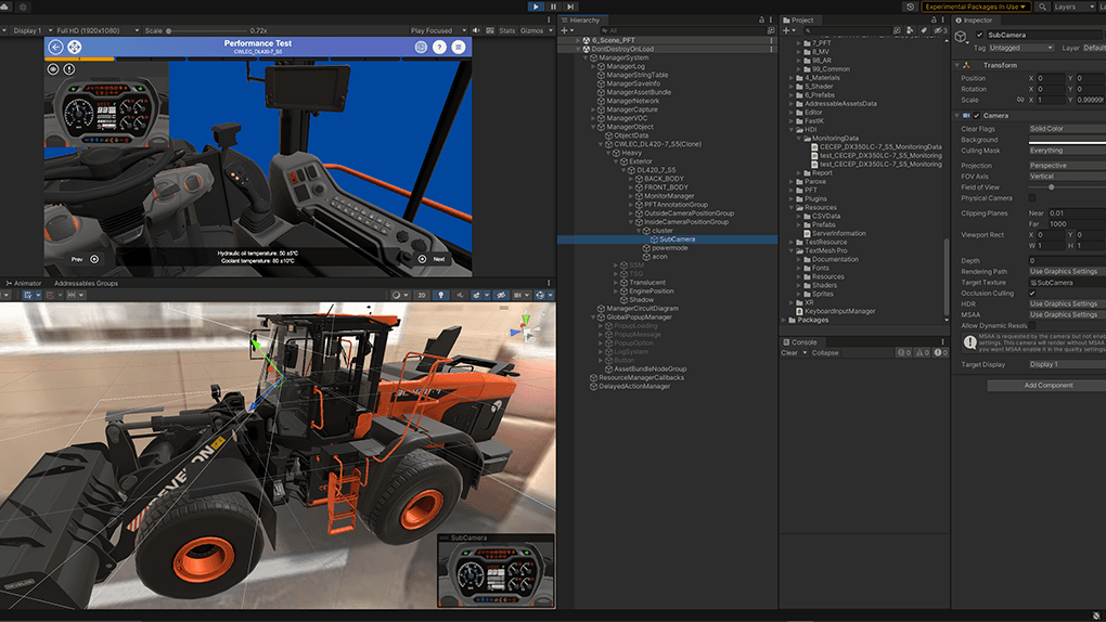 An image showing performance test being used