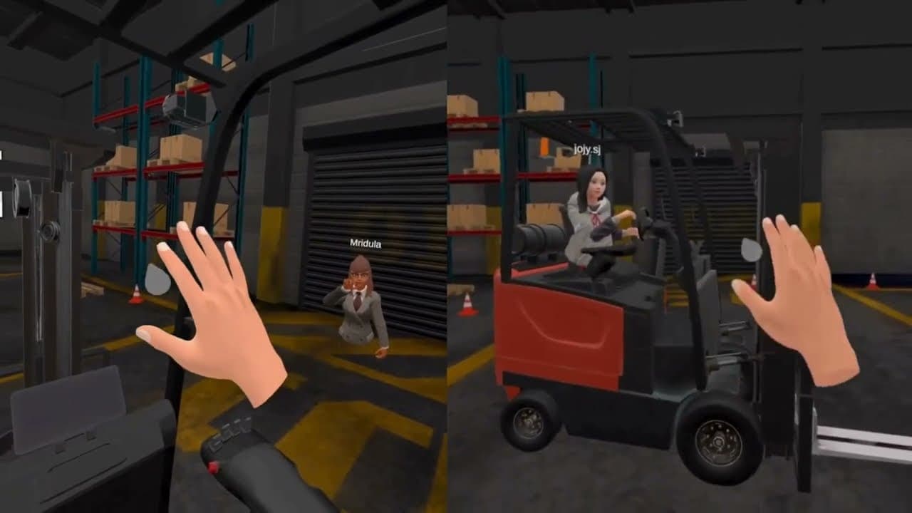Обучение операторов погрузчиков с использованием Oculus