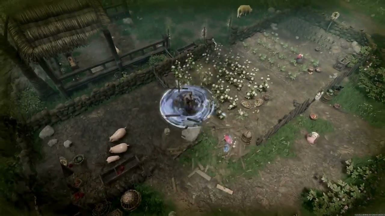 V Rising's destructible objects in action