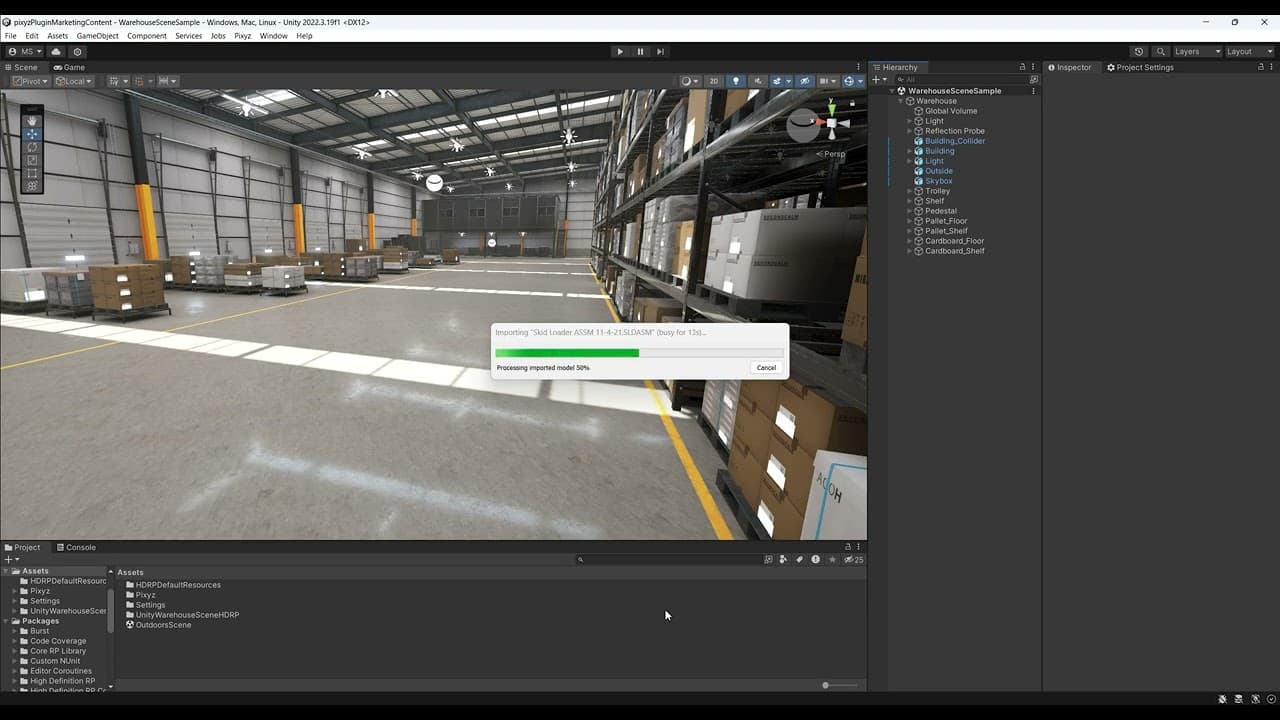 Importação de um modelo 3D com o Unity Asset Transformer Toolkit